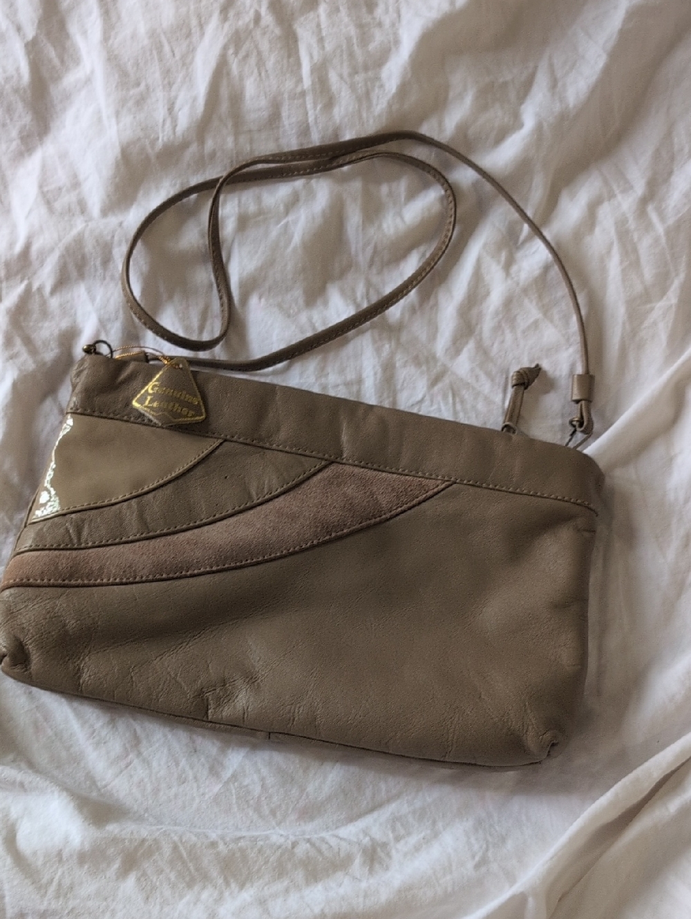 80s vtg leather crossbody/clutch